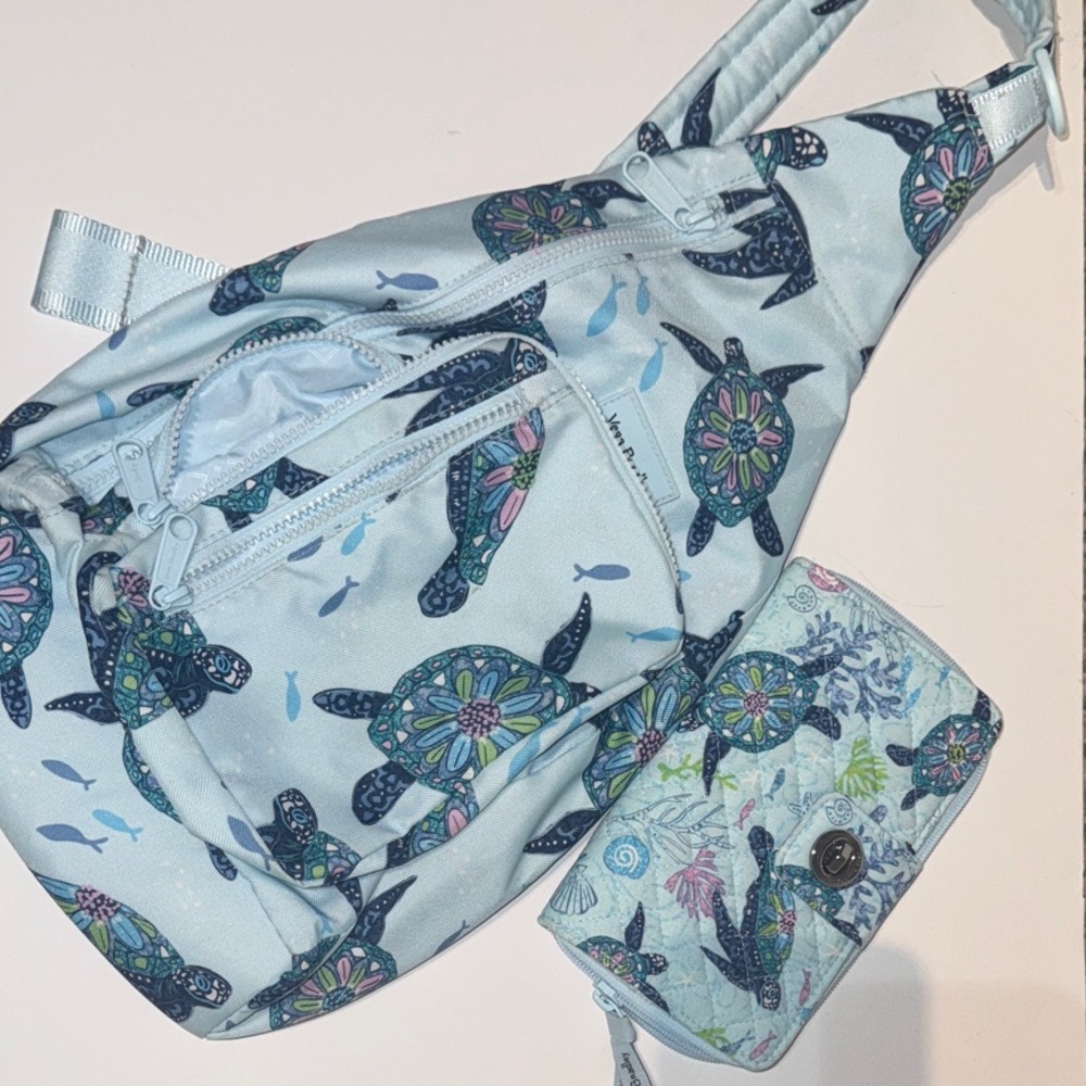 Vera Bradley Blue Turtle Crossbody Bag